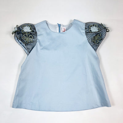 Il Gufo light blue 3D applications blouse 3Y 1
