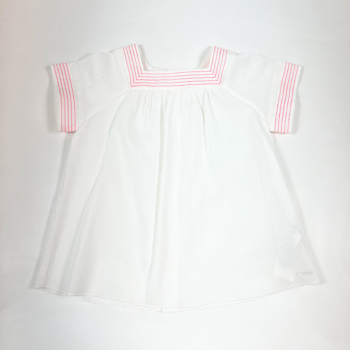 Chloé white blouse with pink details 3Y 1