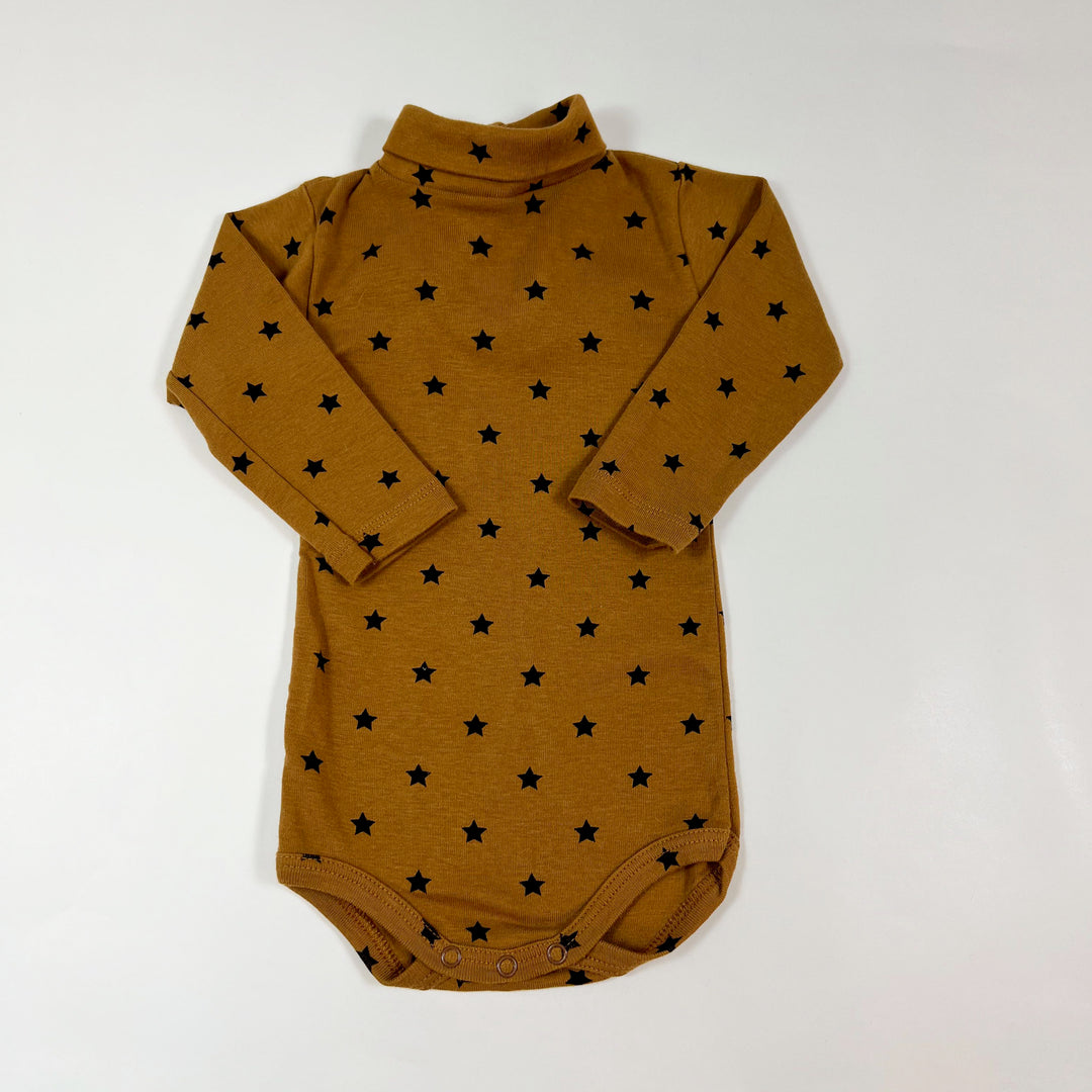 Petit Bateau camel star turtle neck body 6M/67 1