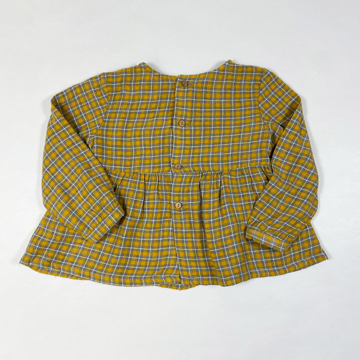 Zara yellow checked blouse 18-24M/92 2
