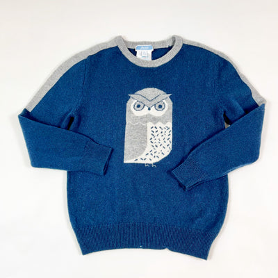 Jacadi blue owl cashmere pullover 6Y 1