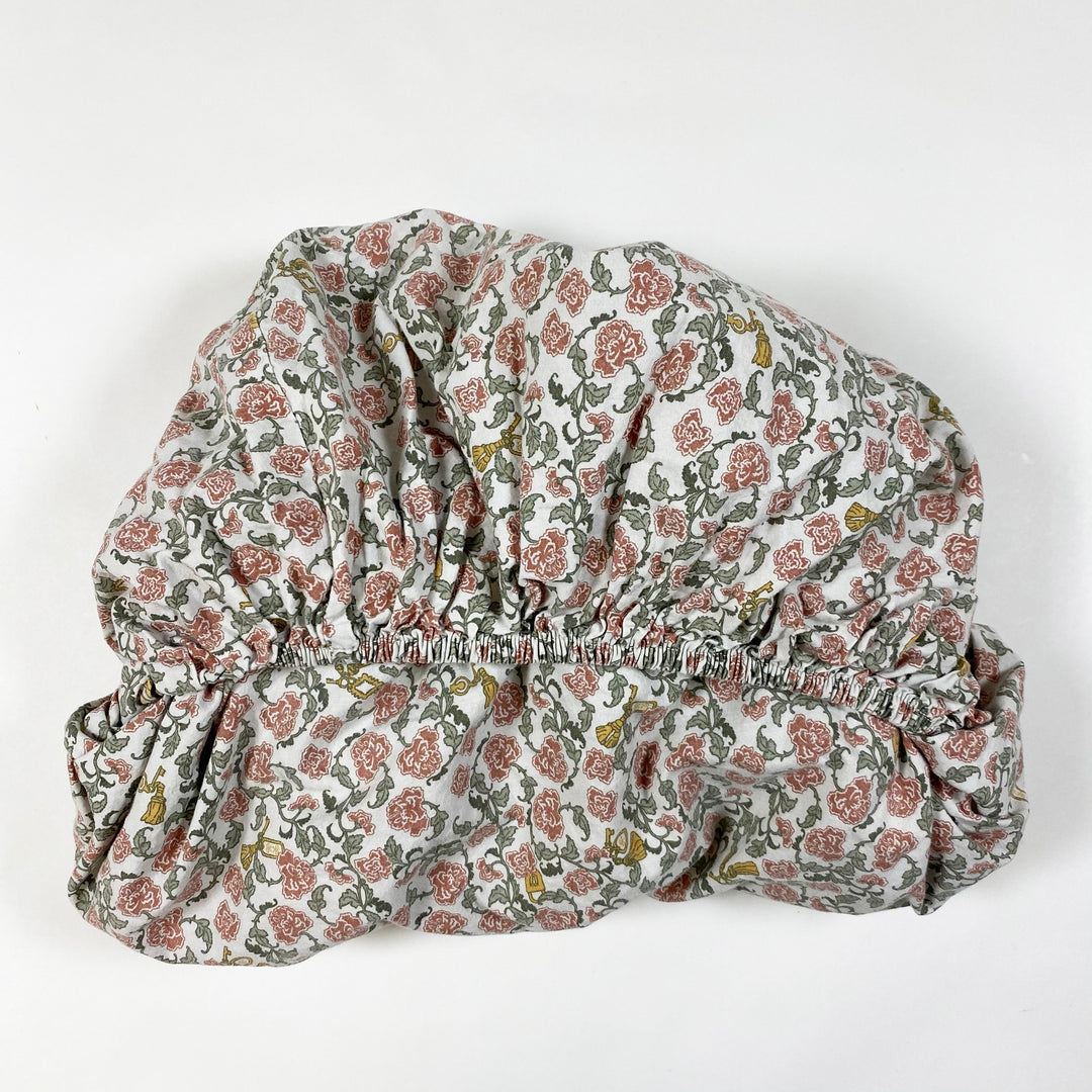Garbo & Friends Floral Vine cotton percale fitted sheet 60x120
