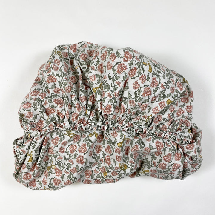 Garbo & Friends Floral Vine cotton percale fitted sheet 60x120