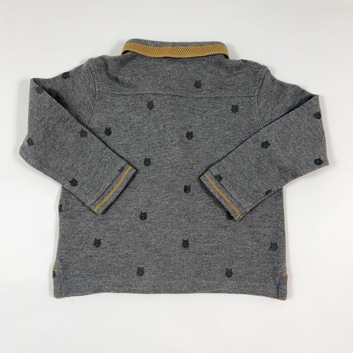 Tartine et Chocolat grey longsleeve polo shirt 18M 2