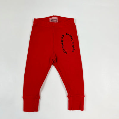 Bobo Choses red leggings 6-12M/74 1