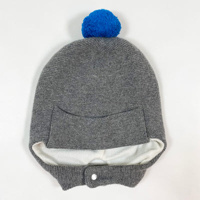 Jacadi grey alpaca wool blend hat with pompom 12M/47 1