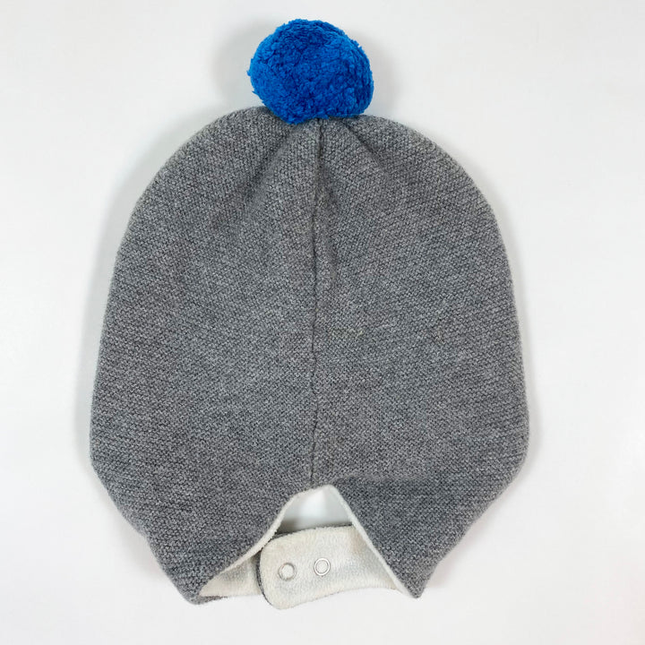 Jacadi grey alpaca wool blend hat with pompom 12M/47 2