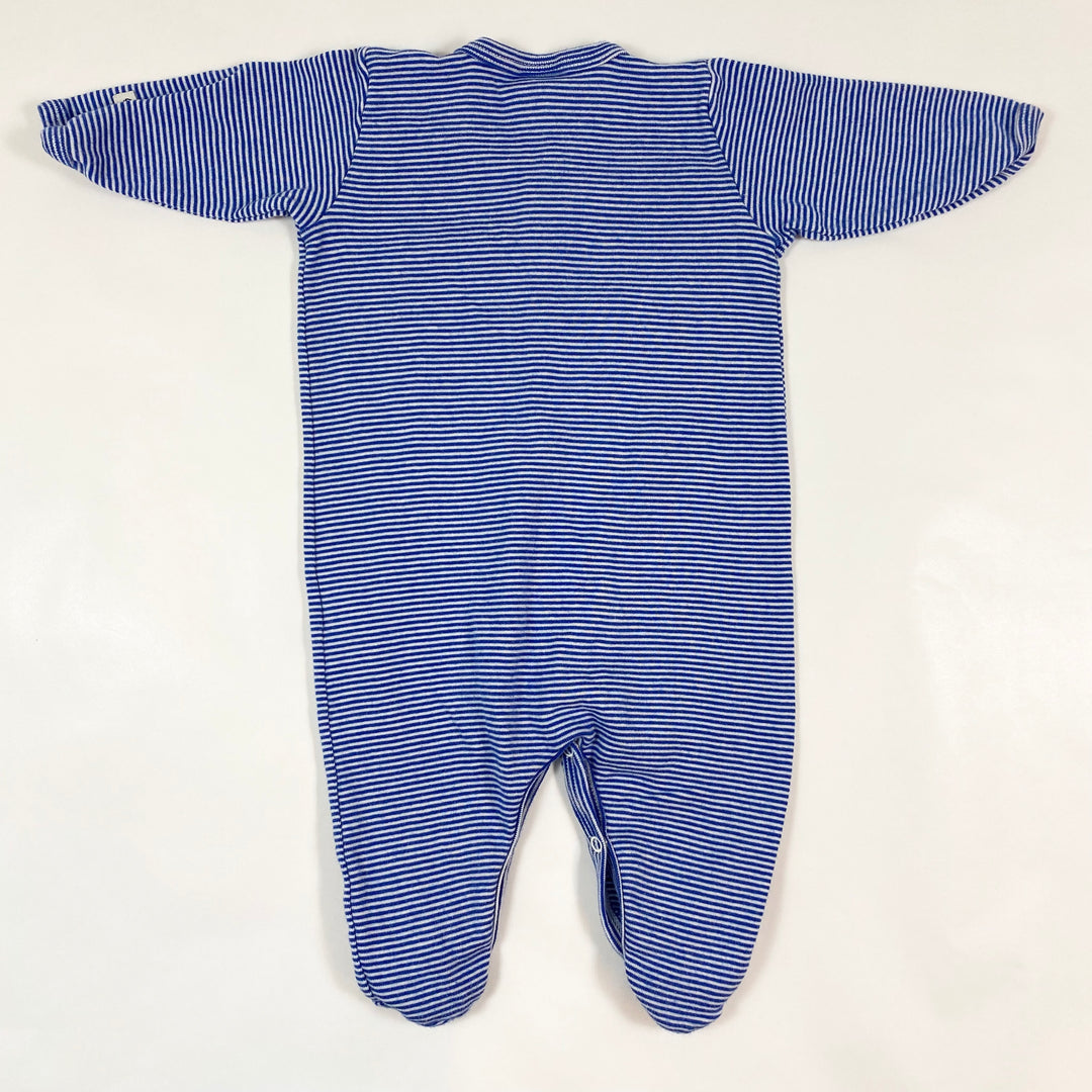 Petit Bateau blue striped footed pyjamas 3M/60 2