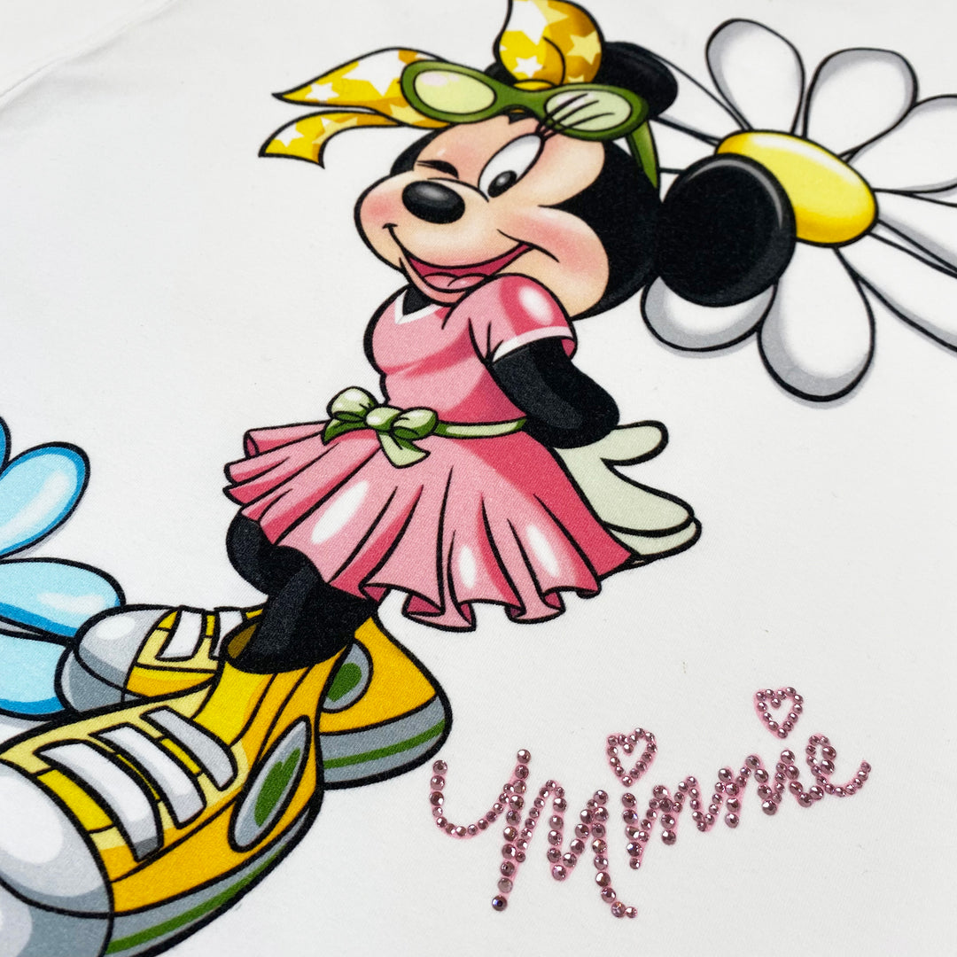 Monnalisa white Minnie Mouse sun dress 104 2