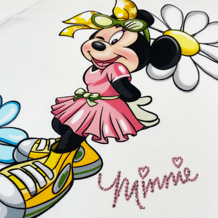 Monnalisa white Minnie Mouse sun dress 104 2