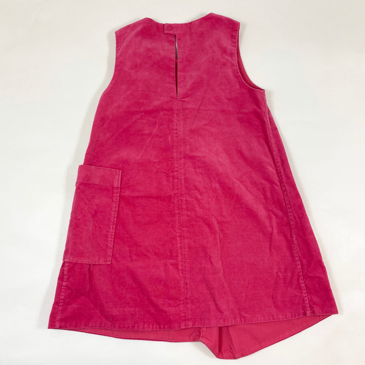 COS hot pink velvet dress 110/116 2