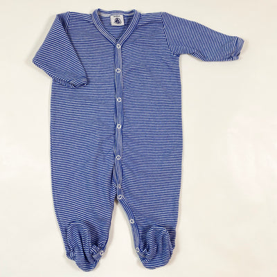 Petit Bateau blue striped footed pyjamas 3M/60 1