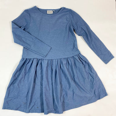 Wheat blue glitter jersey dress 8Y/128 1