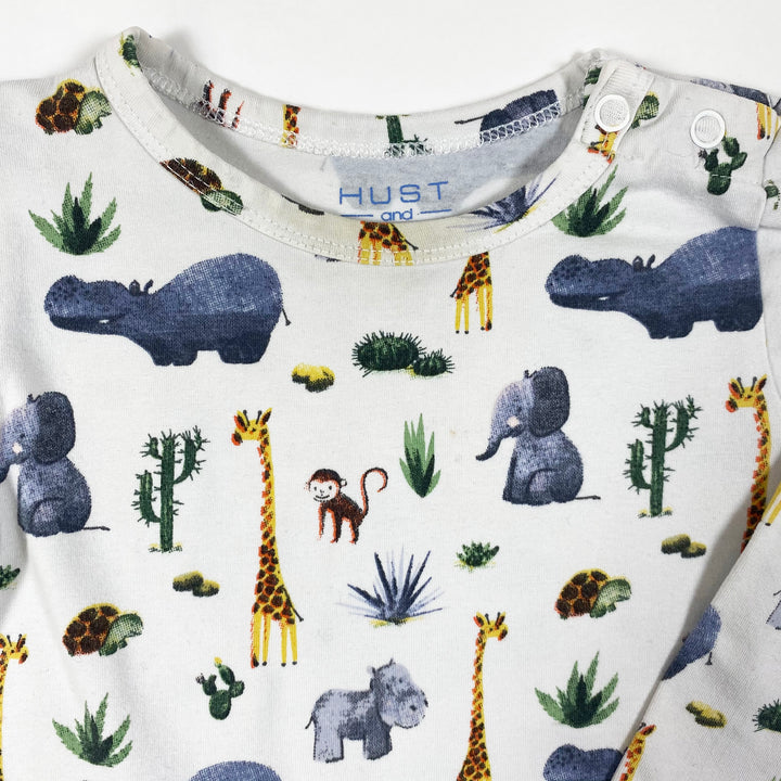 Hust & Claire off-white African animals body 80/12M 2