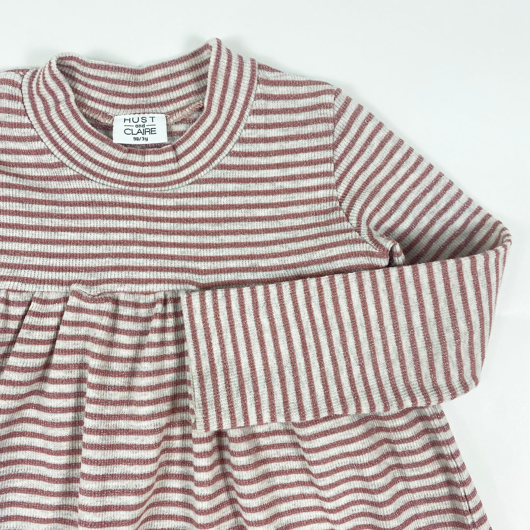 Hust & Claire glitter stripe skater dress 3Y/98 2