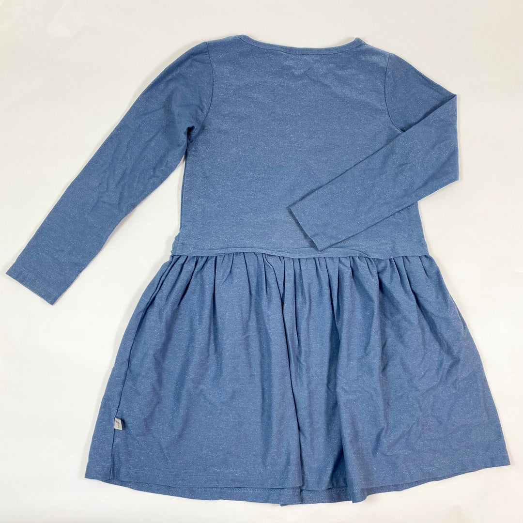 Wheat blue glitter jersey dress 8Y/128 3