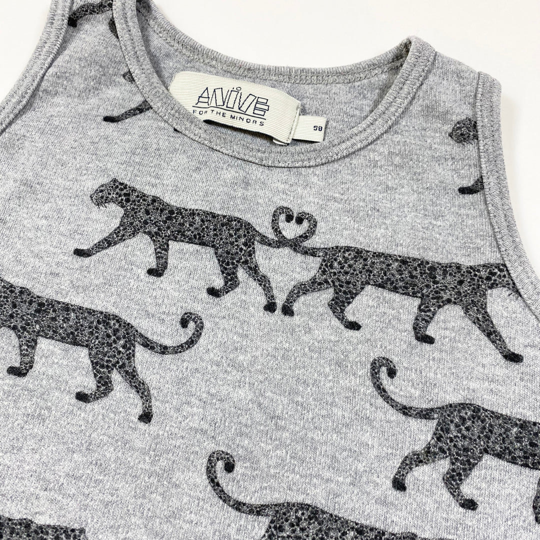 Anïve For The Minors graues Tank-Top mit Leopardenmuster 98
