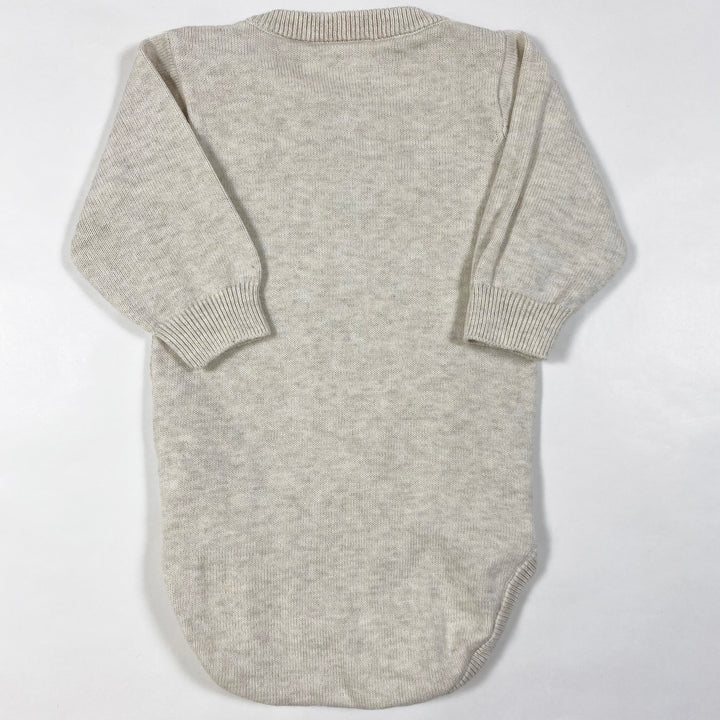 Lil' Atelier ecru knit long-sleeved body 1-2M/56 3