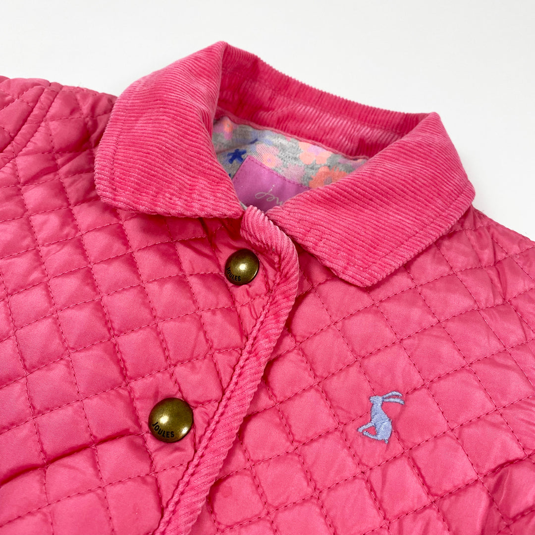 Joules hot pink quilted jacket 12-18M/86 2