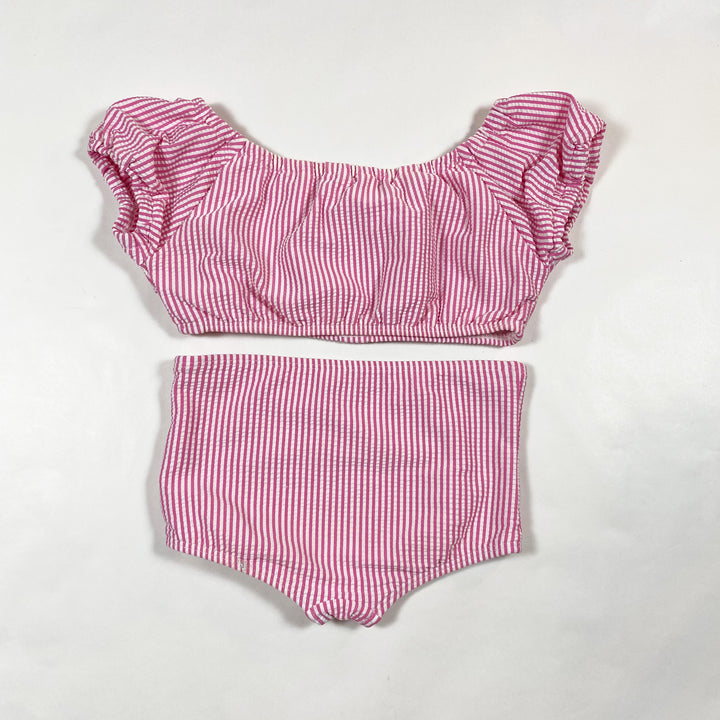 Janie and Jack pink striped seersucker 2-piece swimsuit 4Y 3