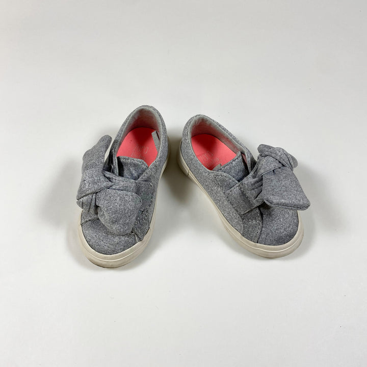 Zara grey bow slip-ons 19