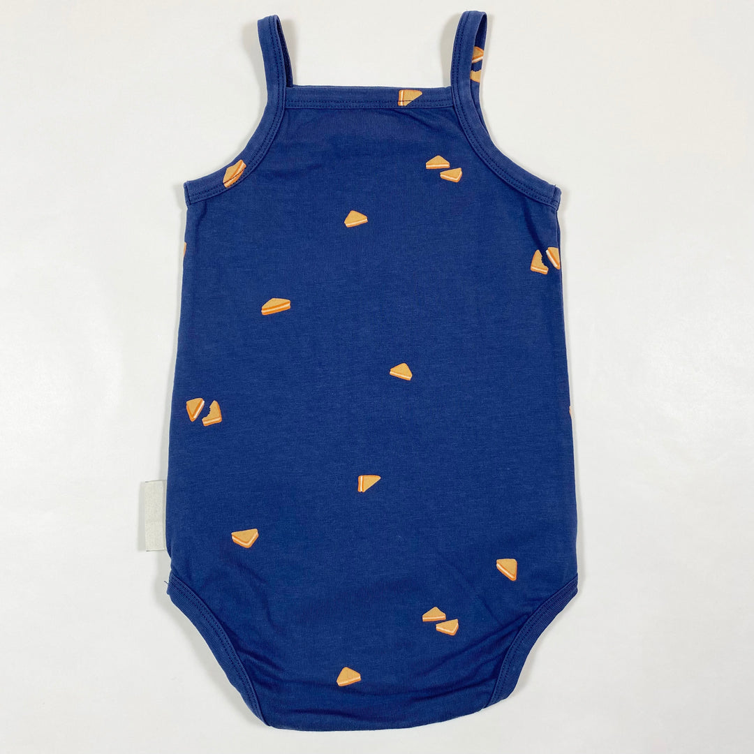 Tinycottons navy toast print body 6-12M 3