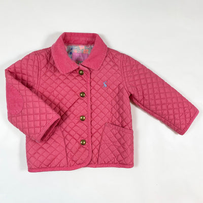 Joules hot pink quilted jacket 12-18M/86 1