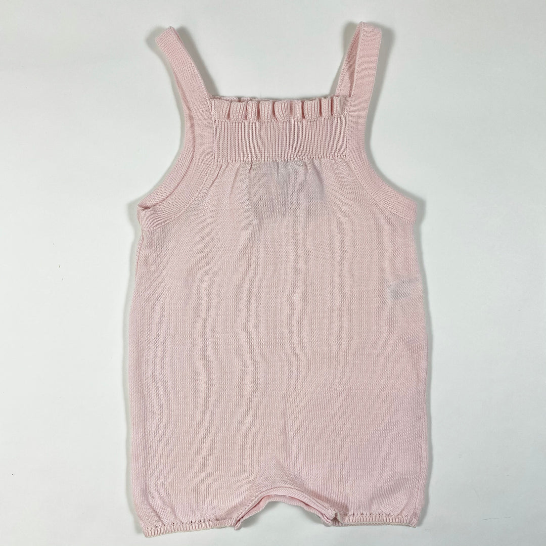 Frilo light pink knitted romper 80