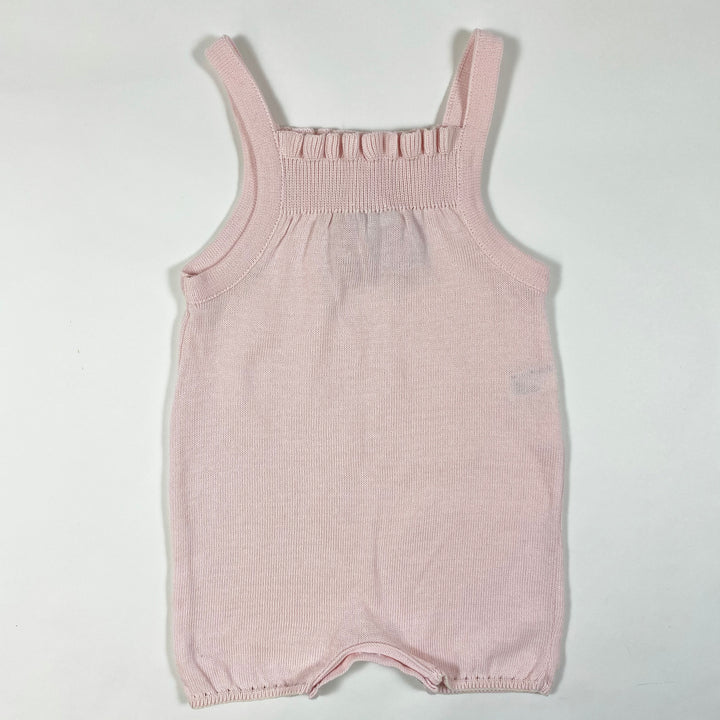 Frilo light pink knitted romper 80