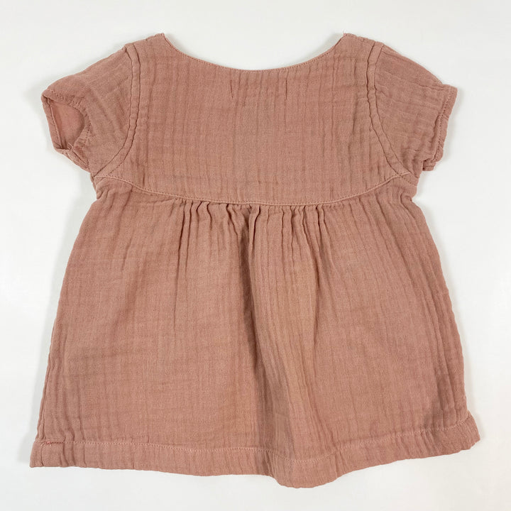 La Petite Collection dusty pink muslin dress 6M 2