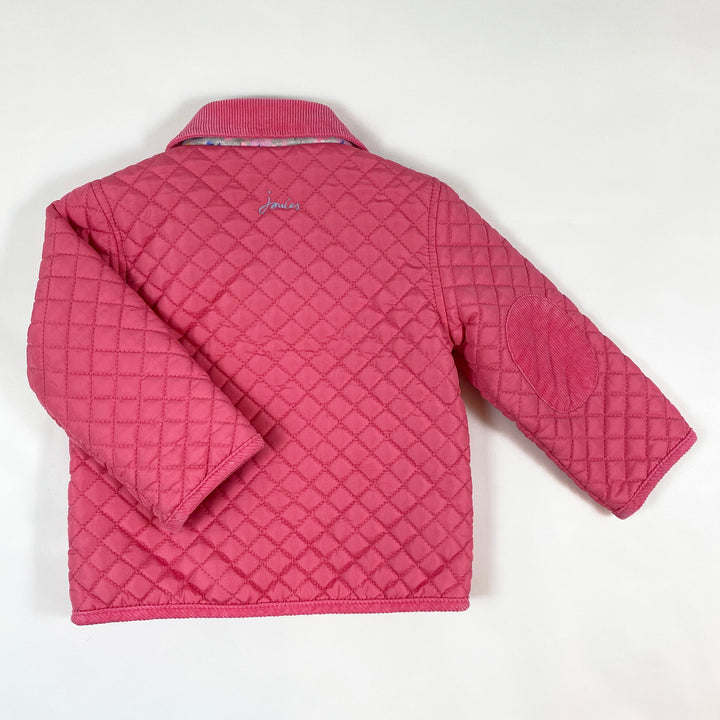 Joules hot pink quilted jacket 12-18M/86 3