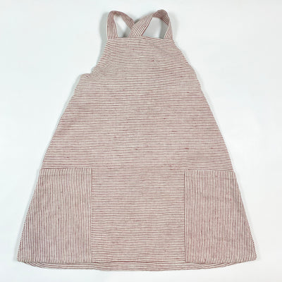 Nellie Quats striped linen pinafore dress 3-4Y 1