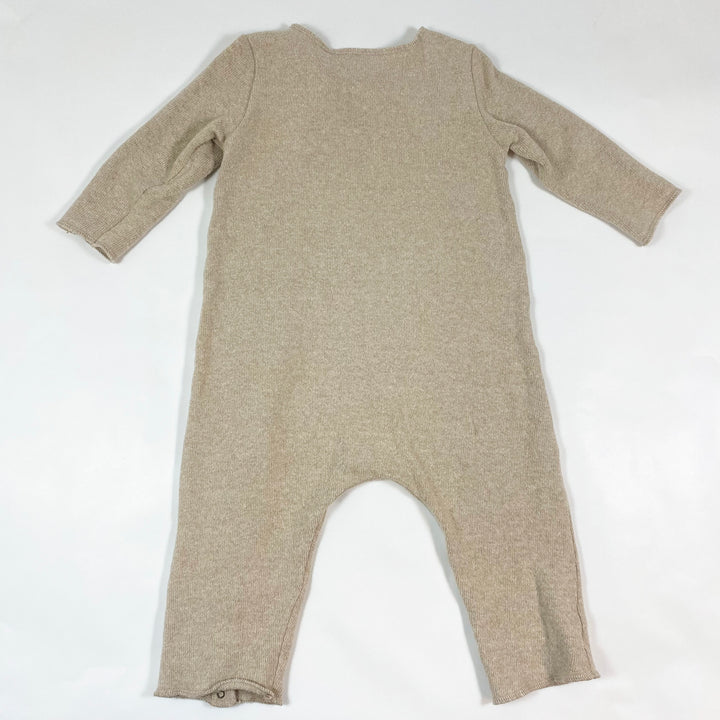 Zhoe & Tobiah oatmeal knit jumpsuit 18M 2