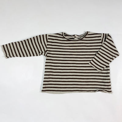 Play Up brown/beige striped t-shirt 12M 1
