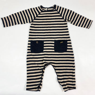 Zhoe & Tobiah black/beige striped knit jumpsuit 18M 1