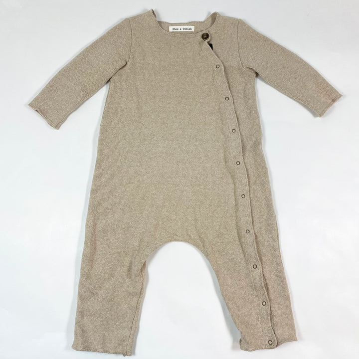 Zhoe & Tobiah oatmeal knit jumpsuit 18M 1