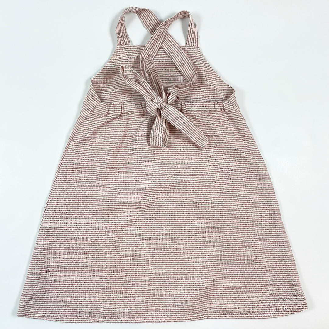 Nellie Quats striped linen pinafore dress 3-4Y 2