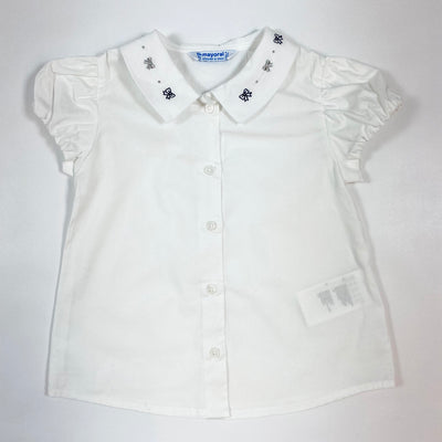 Mayoral white blouse with embroidered bow collar 18M/80 1
