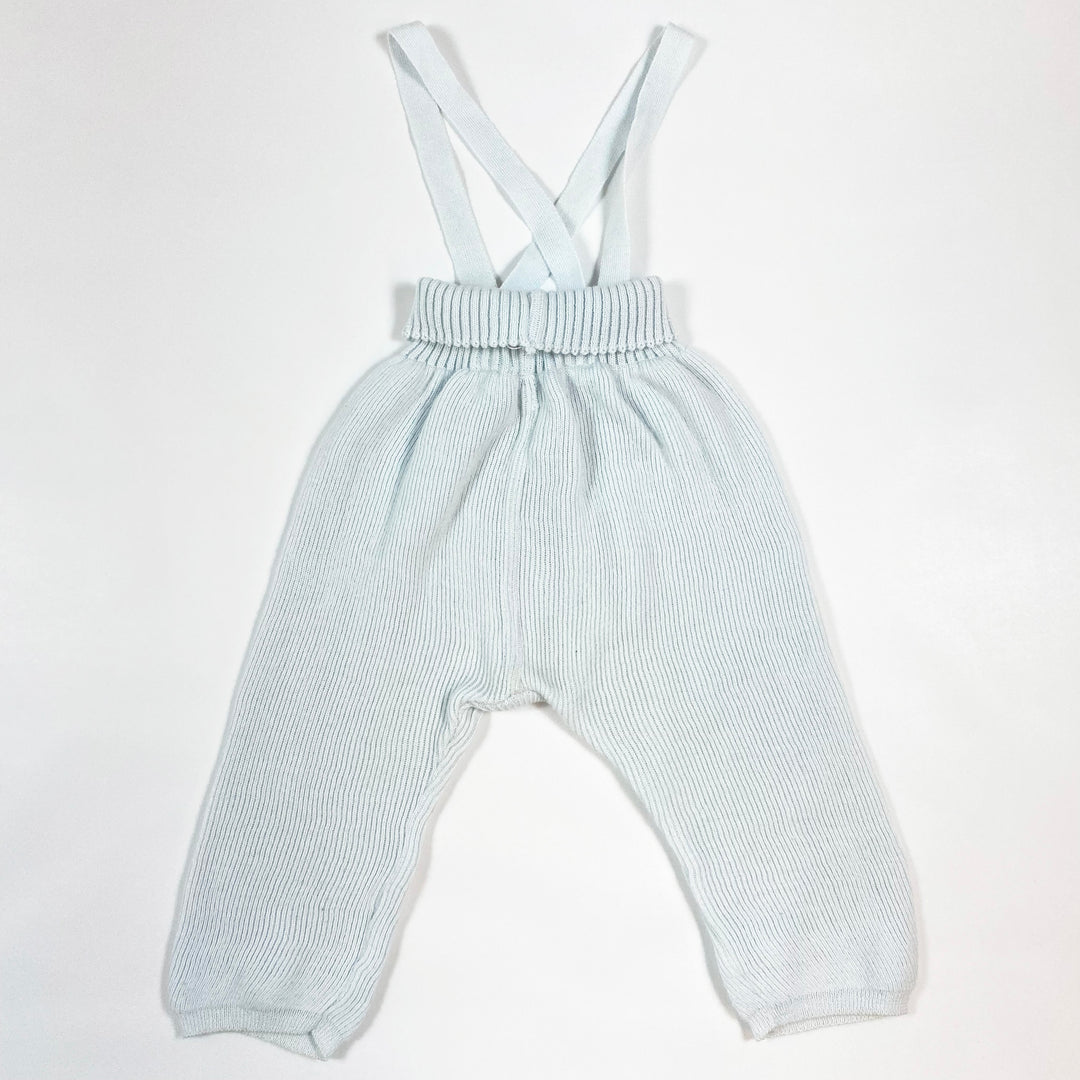 Frilo light blue knit pants with suspenders 68 1