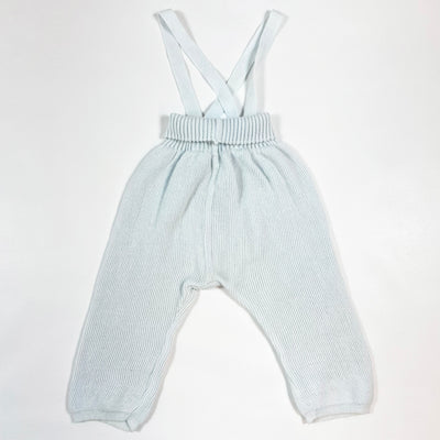 Frilo light blue knit pants with suspenders 68 1