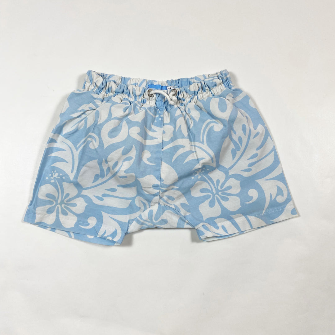 Archimède pale blue leaf swim shorts 9-12M 1