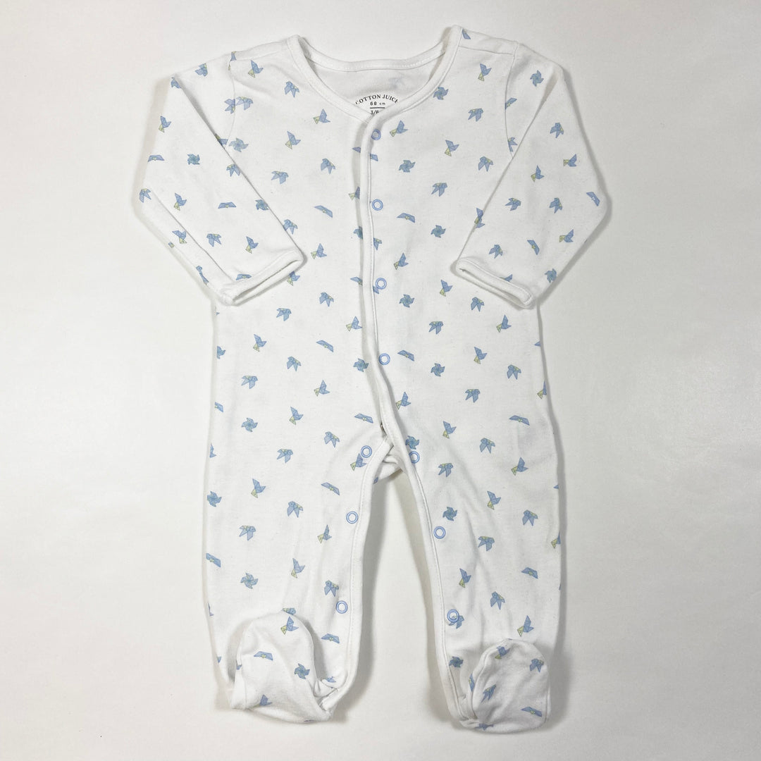 Cotton Juice white/blue print pyjama 3-6M 1