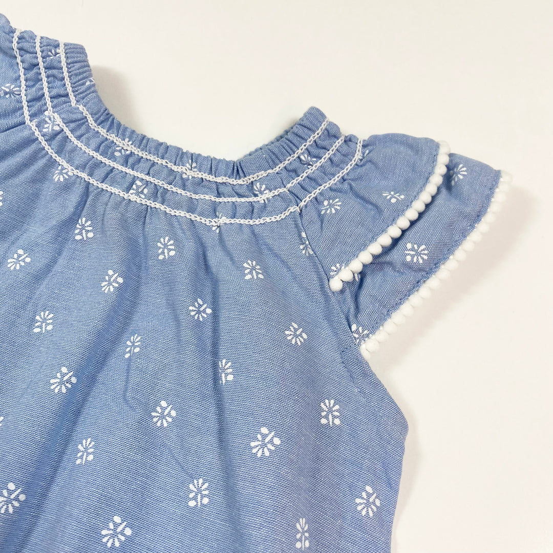 Penelope Mack blue floral romper 3-6M 2