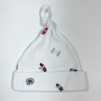 The Little White Company London teddy newborn hat 0-3M 1