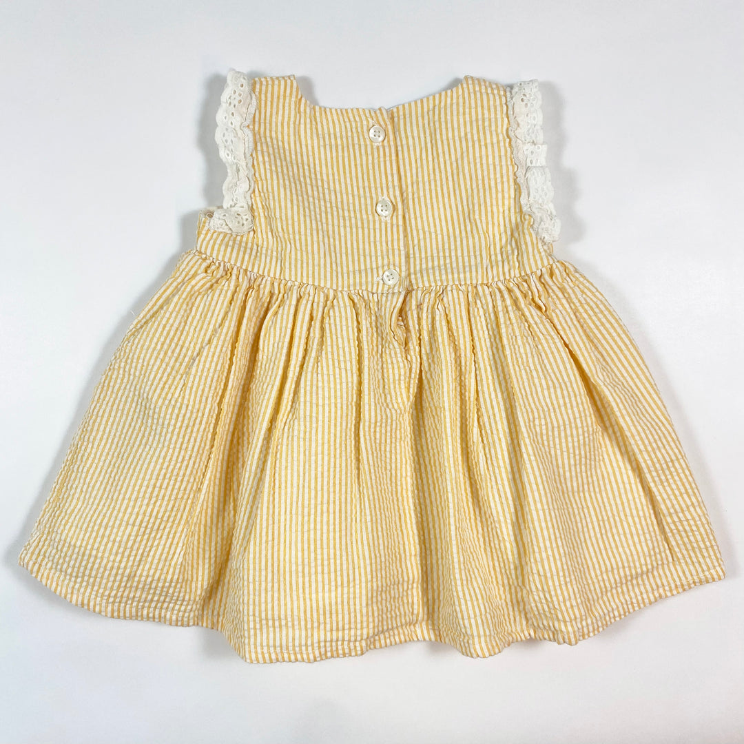 Name It yellow seersucker dress 2-4M/62 3
