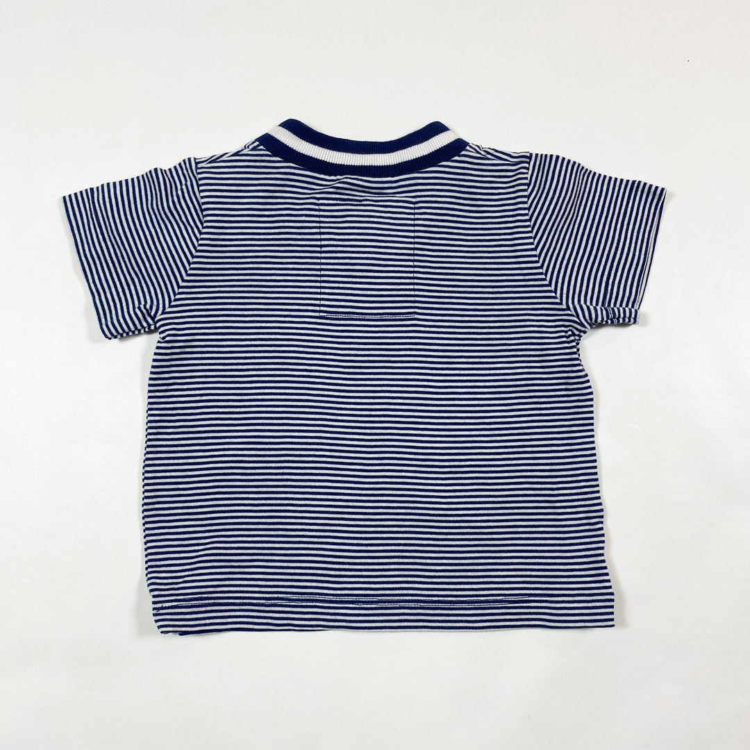 Petit Bateau blue v-neck T-shirt 6M 2