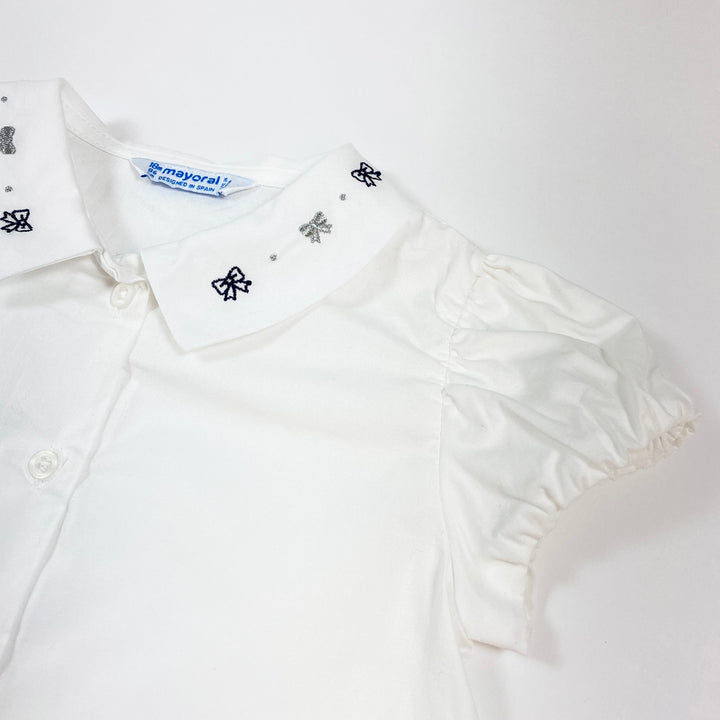 Mayoral white blouse with embroidered bow collar 18M/80 2