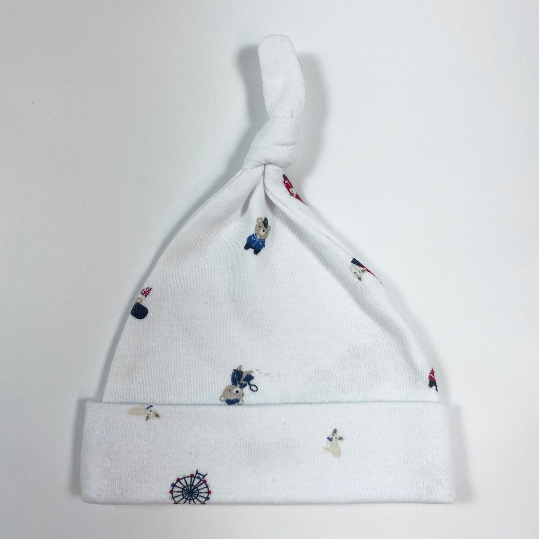 The Little White Company London teddy newborn hat 0-3M 2