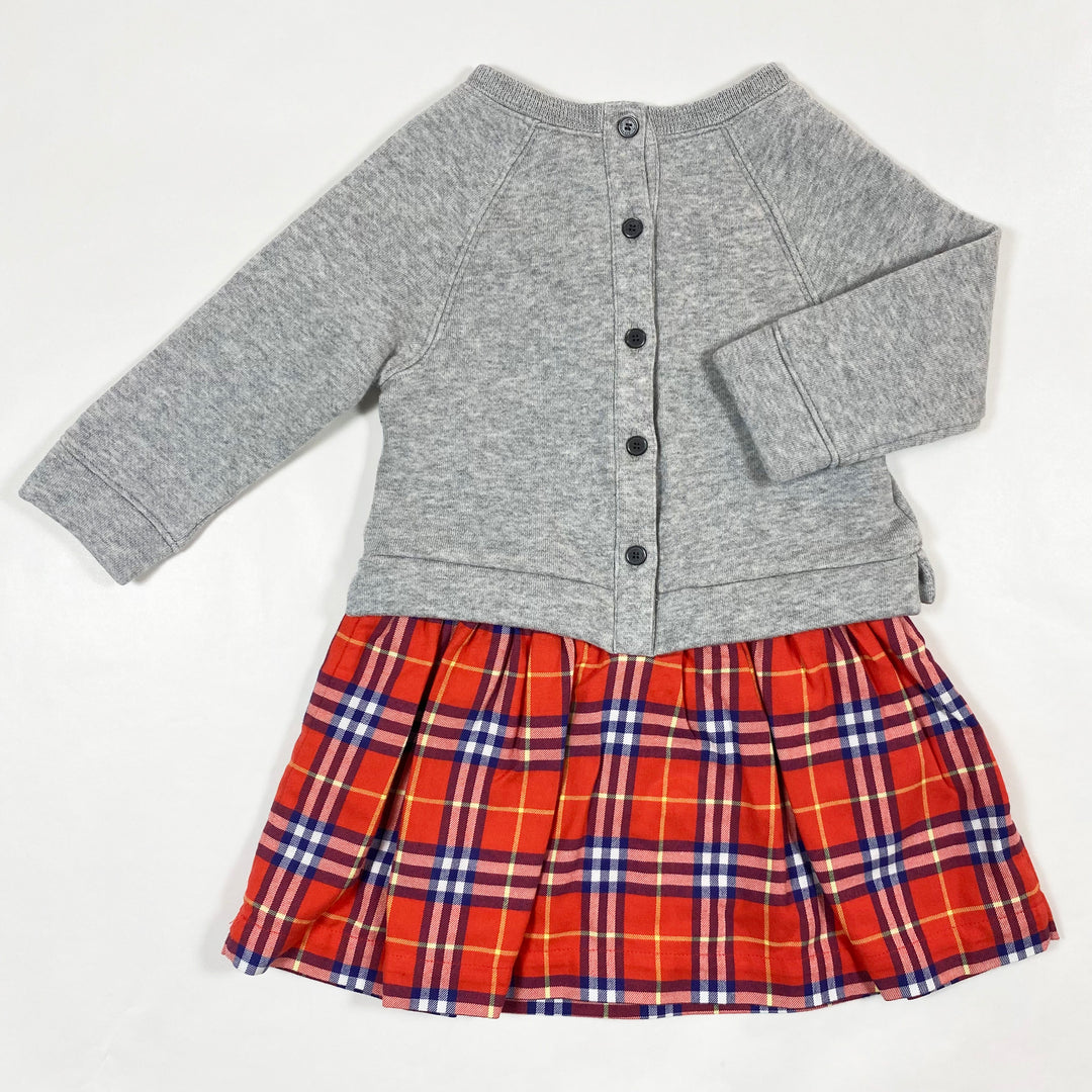 Burberry french terry/classic tartan dress 18M/86 2