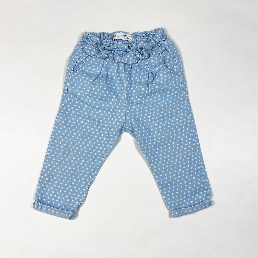 Zara light blue polkadot jeans 18-24M/92 1